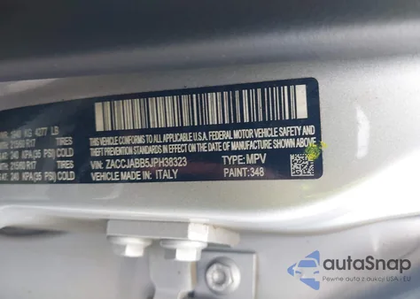 2018 Jeep Renegade Latitude Fwd from USA, damaged, VIN ZACCJABB5JPH38323